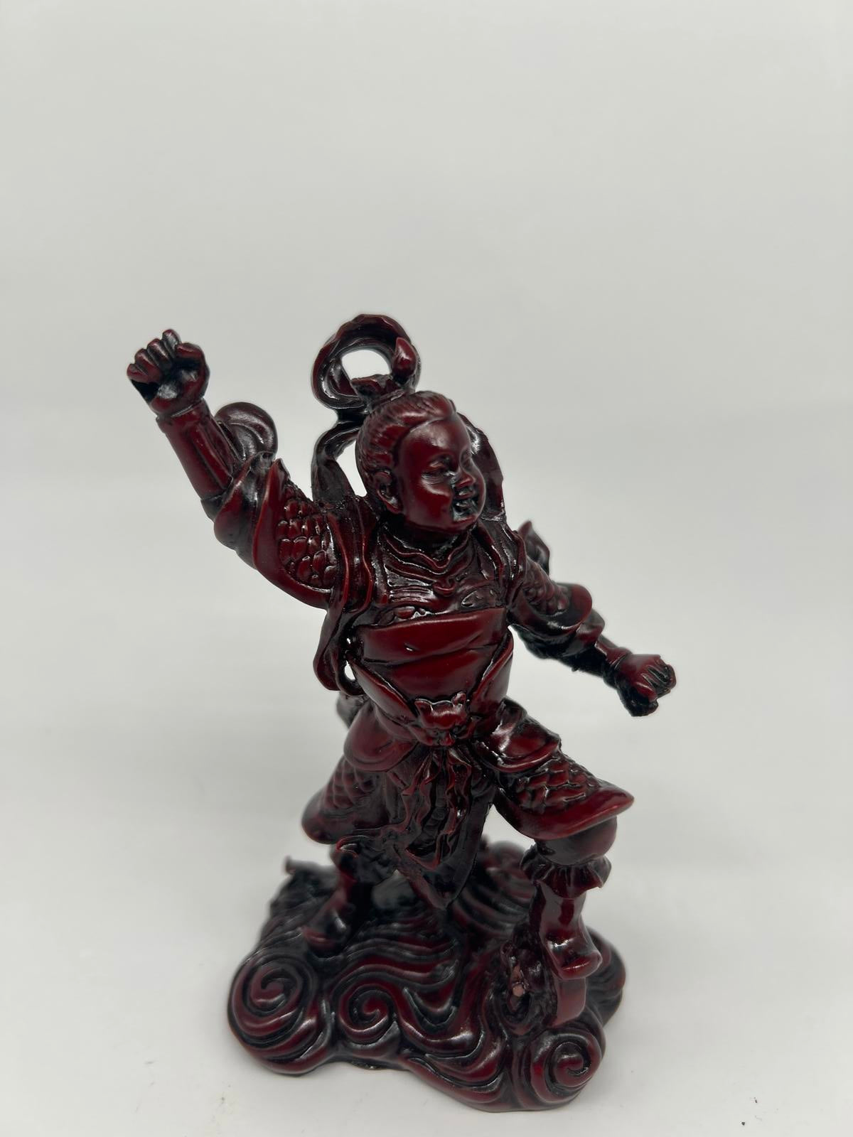 Vintage Chinese Red Resin Figurine - Cinnabar Style - Single Statue