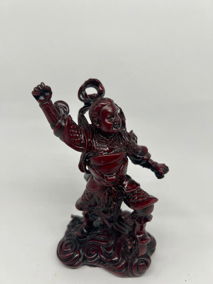 Vintage Chinese Red Resin Figurine - Cinnabar Style - Single Statue