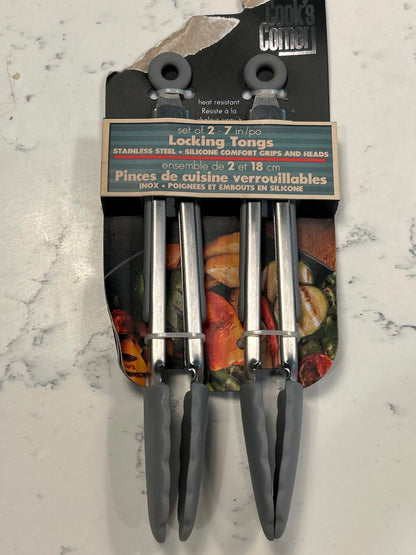 Set of 2! Cook’s Corner Locking Tongs (18 cm), Kindness Shop
