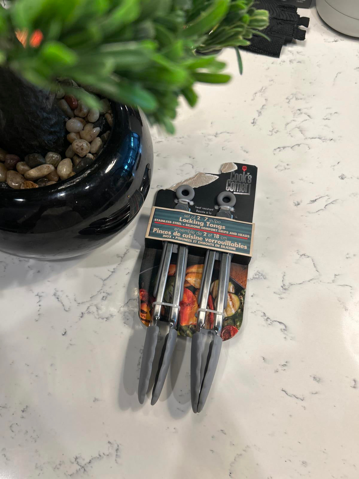 Set of 2! Cook’s Corner Locking Tongs (18 cm), Kindness Shop