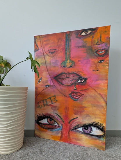 Tiffany Calloway Original Painting "Fury" Large 32x48 Contemporary Abstract Art