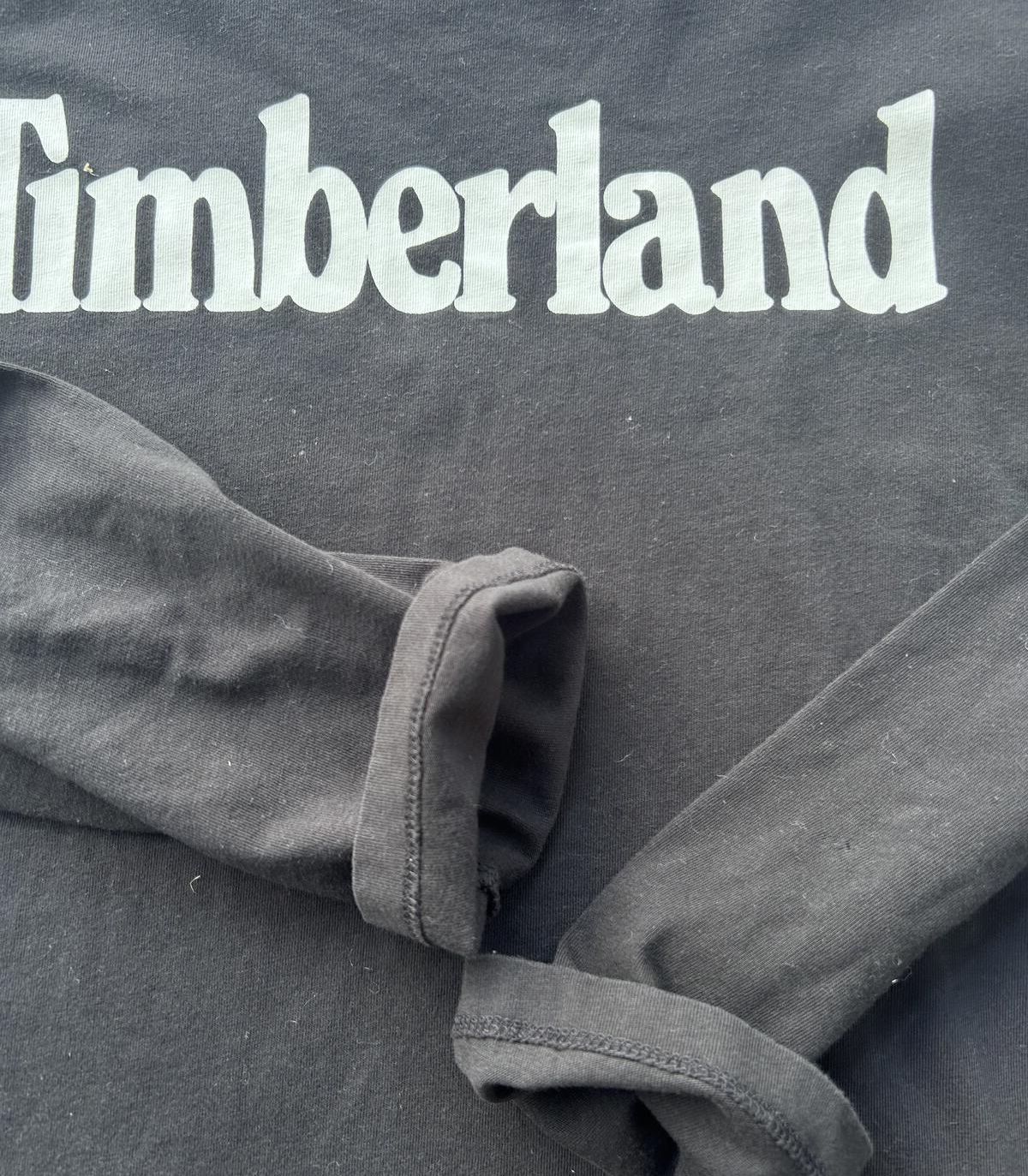 Men's Timberland Black Long Sleeve Logo T-Shirt 100% Organic Cotton Large