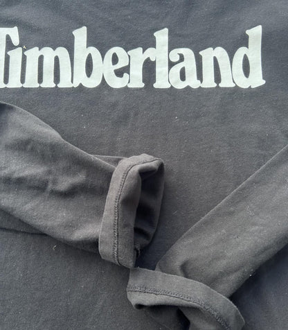 Men's Timberland Black Long Sleeve Logo T-Shirt 100% Organic Cotton Large