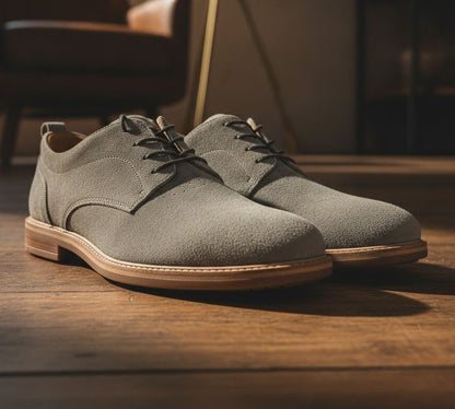 Amberjack Men's Size 13 Grey Suede Derby Oxfords Shoes The Original