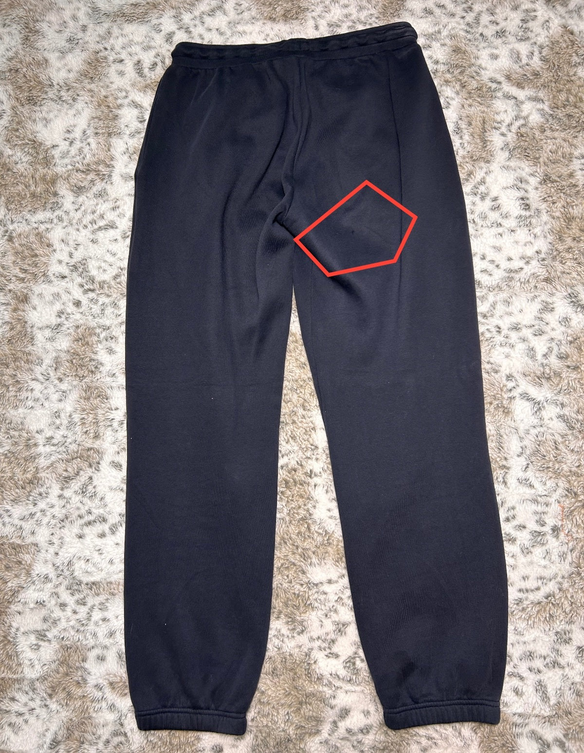 Burberry Mens Black Fleece Sweatpants Cotton Blend Joggers Small Hole