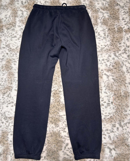 Burberry Mens Black Fleece Sweatpants Cotton Blend Joggers Small Hole