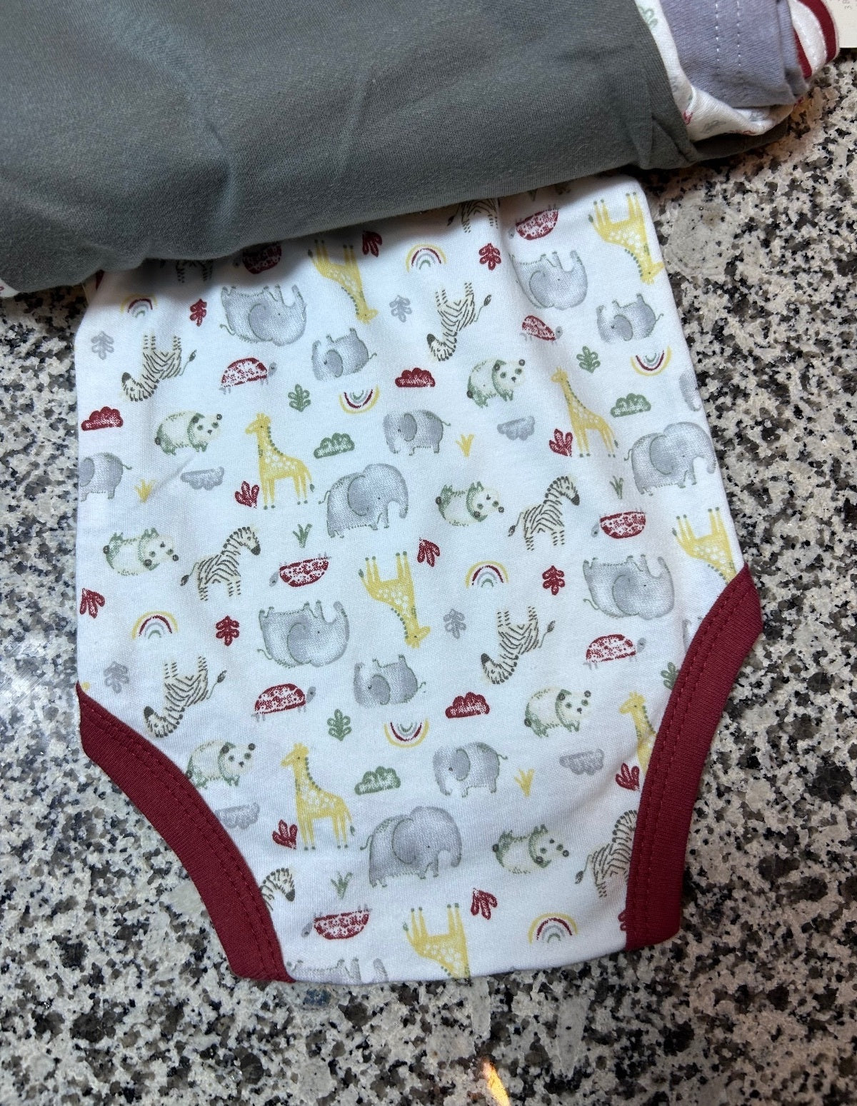 Kyle & Deena 5-Pack Grow With Me Baby Bodysuits 0-6 Months